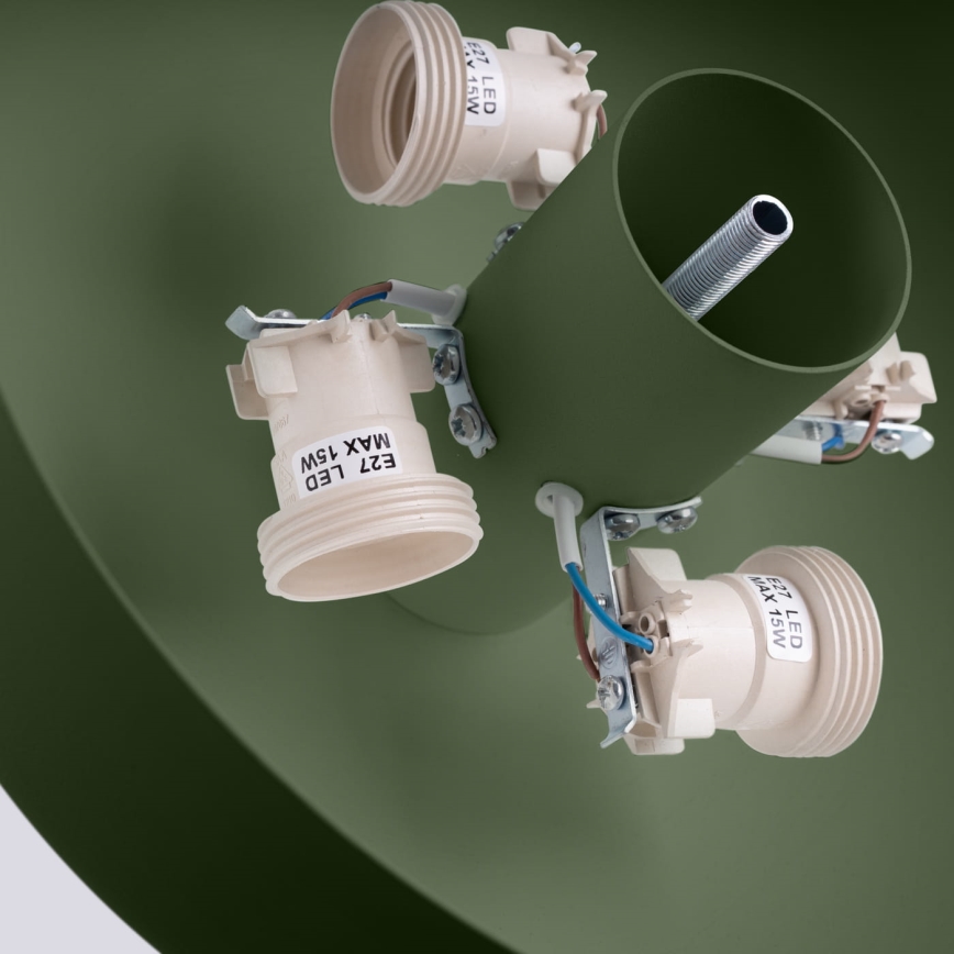 Plafoniera OMIQ 4xE27/15W/230V Ø 30 cm verde