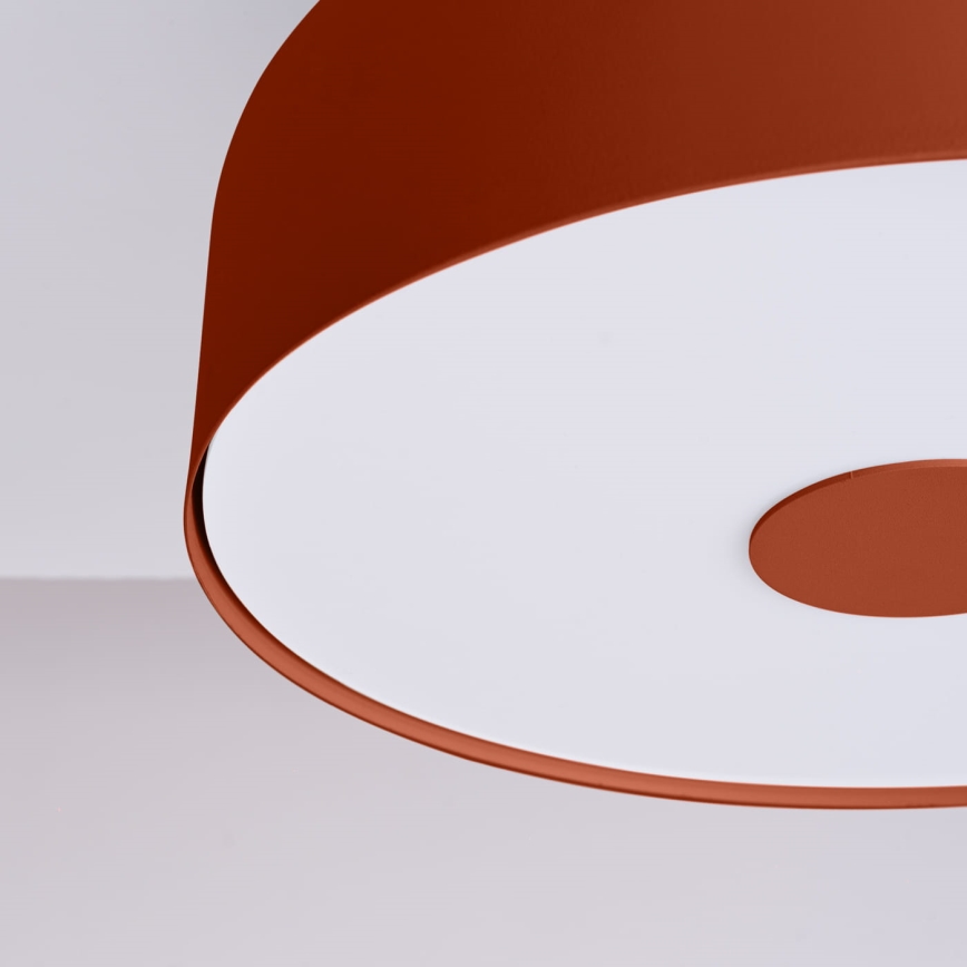 Plafoniera OMIQ 4xE27/15W/230V Ø 30 cm rossa