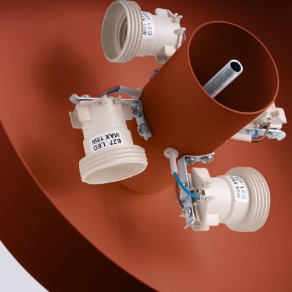 Plafoniera OMIQ 4xE27/15W/230V Ø 30 cm rossa