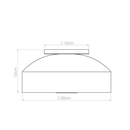 Plafoniera OMIQ 4xE27/15W/230V Ø 30 cm rossa