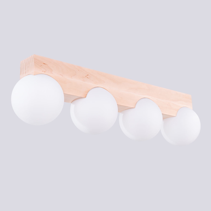 Plafoniera BULBO 4xG9/8W/230V faggio/bianco
