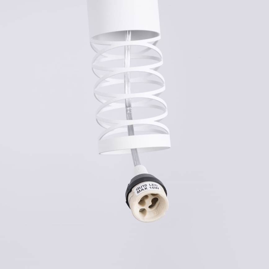 Lampadario a sospensione con filo LAMI 1xGU10/10W/230V bianco