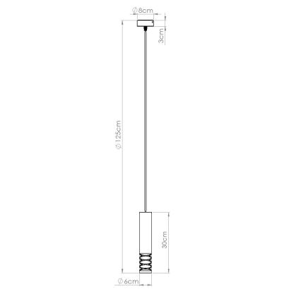 Lampadario a sospensione con filo LAMI 1xGU10/10W/230V bianco