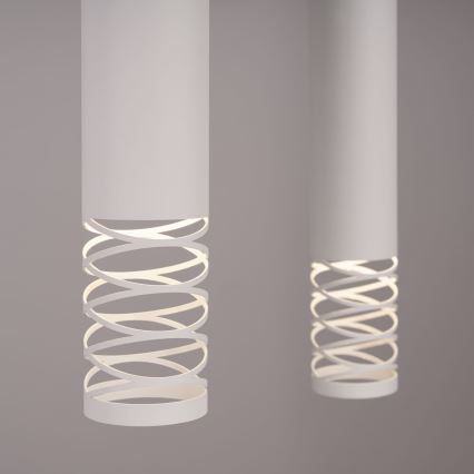 Lampadario a sospensione con filo LAMI 2xGU10/10W/230V bianco
