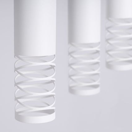 Lampadario a sospensione con filo LAMI 3xGU10/10W/230V bianco