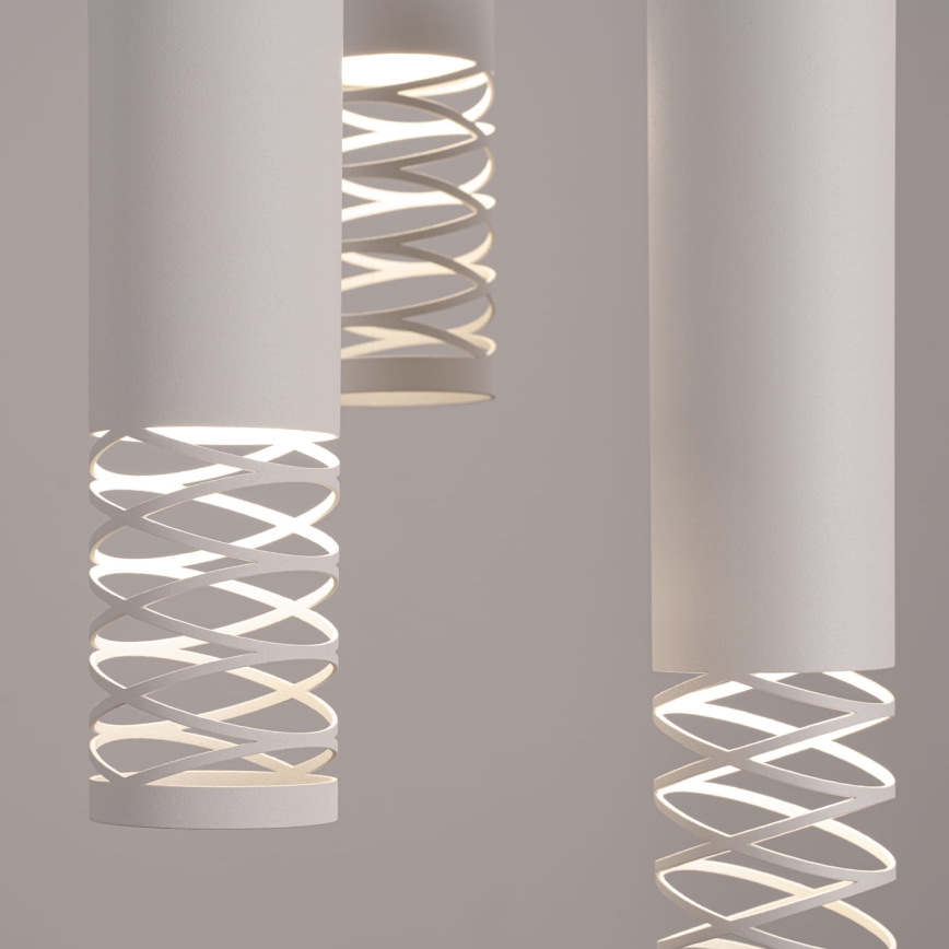 Lampadario a sospensione con filo LAMI 3xGU10/10W/230V bianco