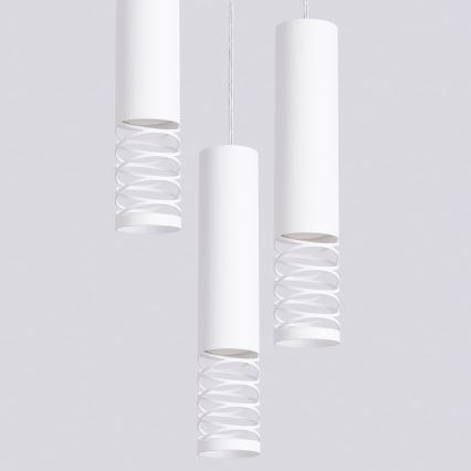Lampadario a sospensione con filo LAMI 3xGU10/10W/230V bianco