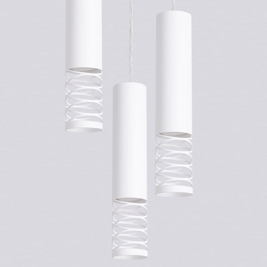 Lampadario a sospensione con filo LAMI 3xGU10/10W/230V bianco