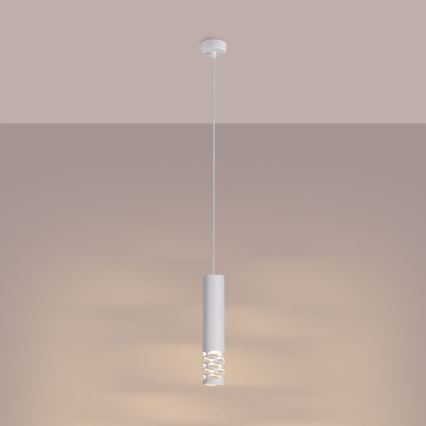 Lampadario a sospensione con filo LIRO 1xGU10/10W/230V bianco