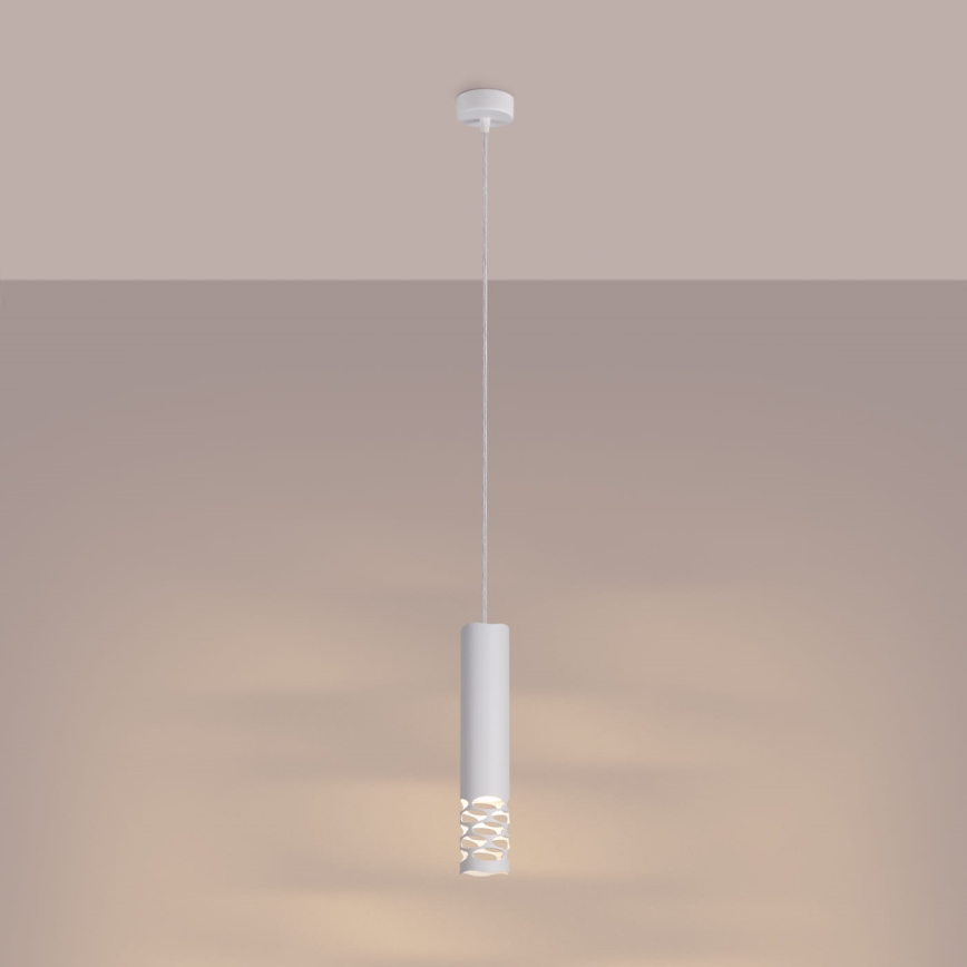 Lampadario a sospensione con filo LIRO 1xGU10/10W/230V bianco