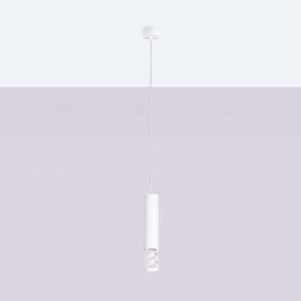Lampadario a sospensione con filo LIRO 1xGU10/10W/230V bianco
