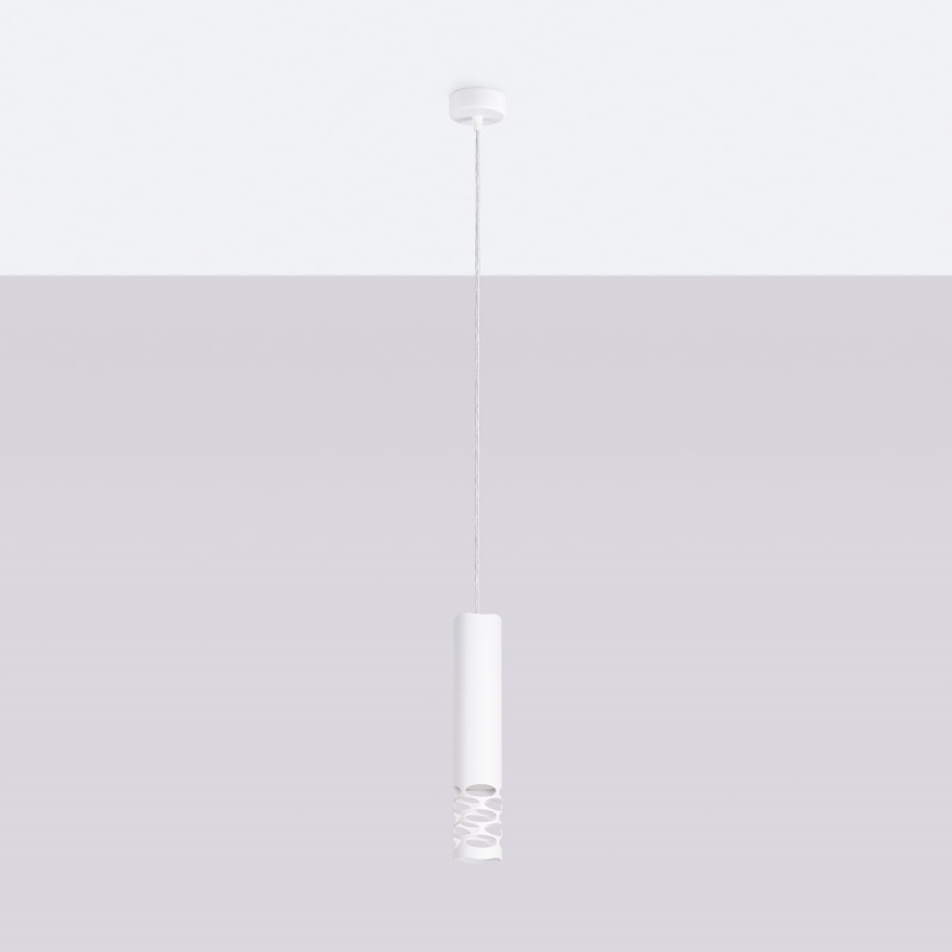Lampadario a sospensione con filo LIRO 1xGU10/10W/230V bianco