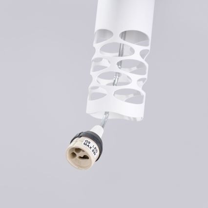 Lampadario a sospensione con filo LIRO 1xGU10/10W/230V bianco