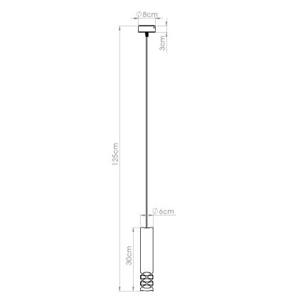 Lampadario a sospensione con filo LIRO 1xGU10/10W/230V bianco