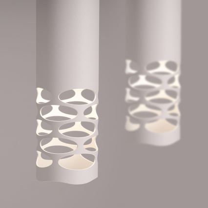 Lampadario a sospensione con filo LIRO 2xGU10/10W/230V bianco