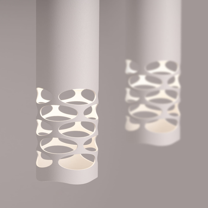 Lampadario a sospensione con filo LIRO 2xGU10/10W/230V bianco