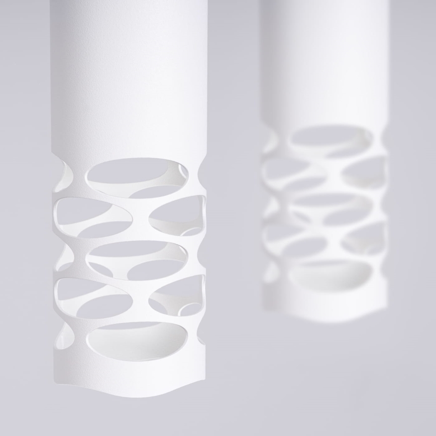 Lampadario a sospensione con filo LIRO 2xGU10/10W/230V bianco