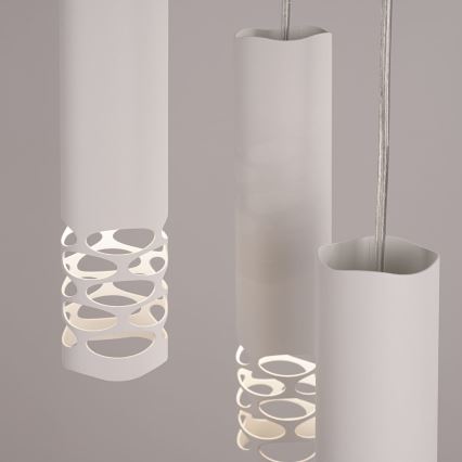 Lampadario a sospensione con filo LIRO 3xGU10/10W/230V bianco