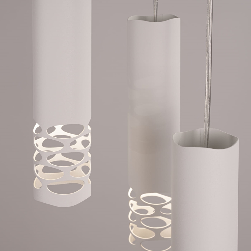 Lampadario a sospensione con filo LIRO 3xGU10/10W/230V bianco