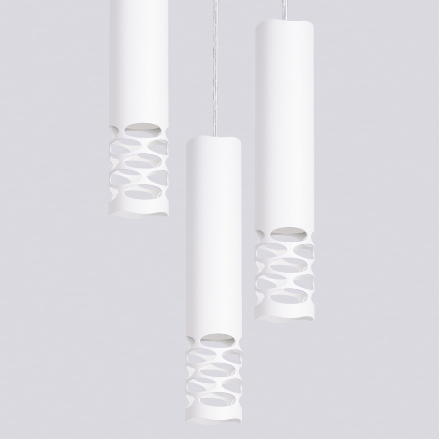 Lampadario a sospensione con filo LIRO 3xGU10/10W/230V bianco