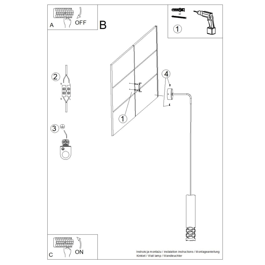 Applique LIRO 1xGU10/10W/230V bianco