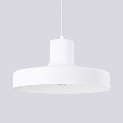 Lampadario a sospensione con filo BILO 1xE27/15W/230V diametro 35 cm bianco