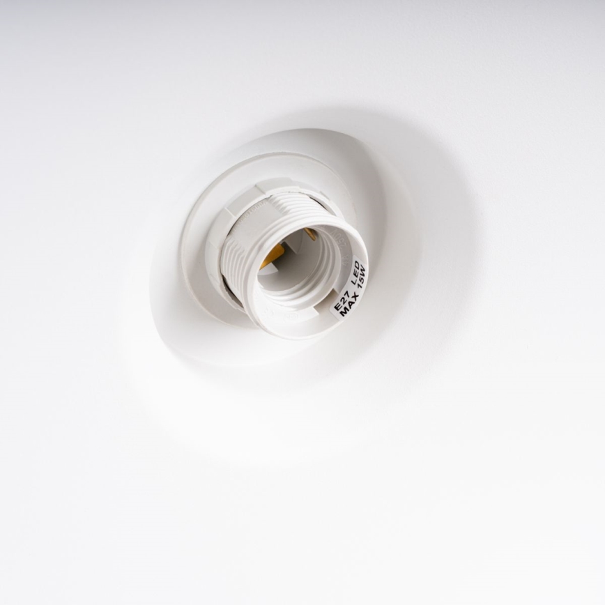 Lampadario a sospensione con filo BILO 1xE27/15W/230V diametro 35 cm bianco