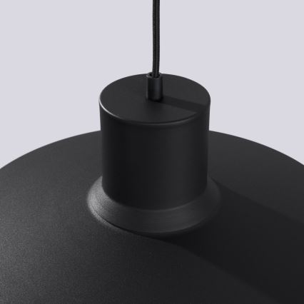 Lampadario a sospensione con filo BILO 1xE27/15W/230V diametro 35 cm nero
