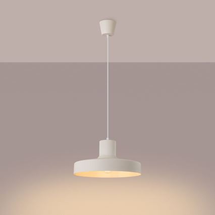 Lampadario a sospensione con filo BILO 1xE27/15W/230V diametro 35 cm color crema