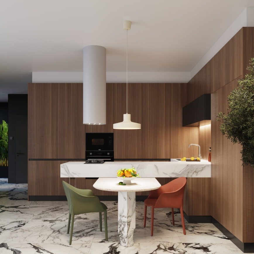 Lampadario a sospensione con filo BILO 1xE27/15W/230V diametro 35 cm color crema