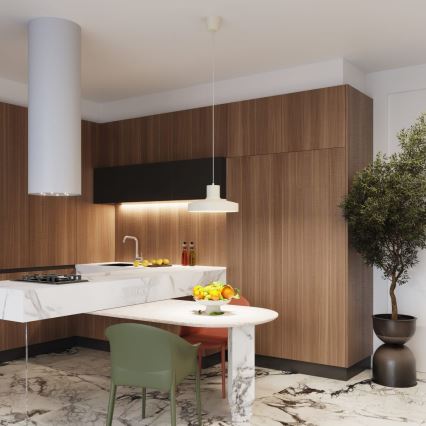 Lampadario a sospensione con filo BILO 1xE27/15W/230V diametro 35 cm color crema