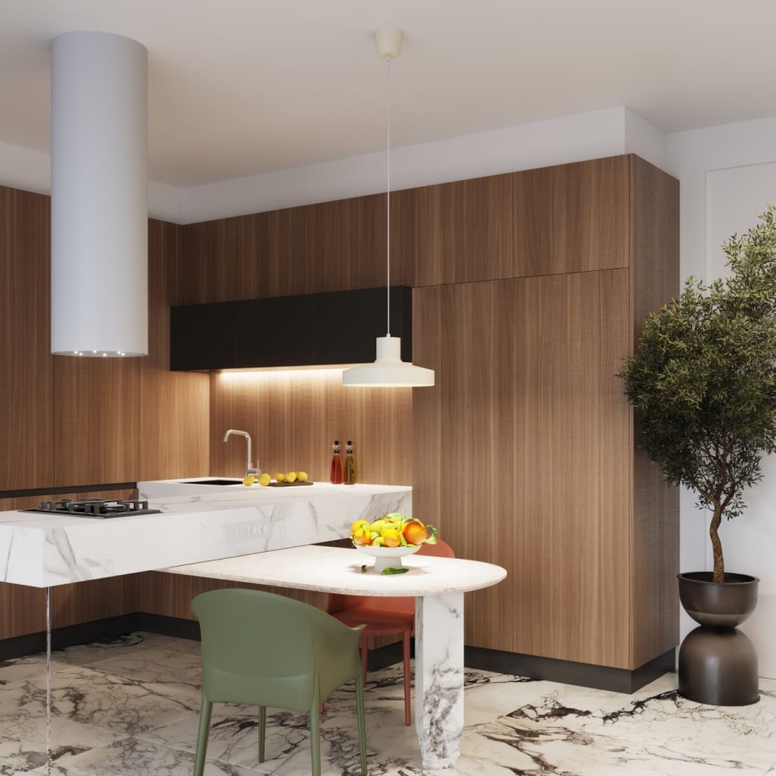 Lampadario a sospensione con filo BILO 1xE27/15W/230V diametro 35 cm color crema