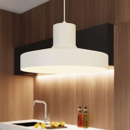 Lampadario a sospensione con filo BILO 1xE27/15W/230V diametro 35 cm color crema