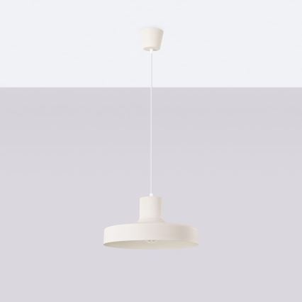 Lampadario a sospensione con filo BILO 1xE27/15W/230V diametro 35 cm color crema
