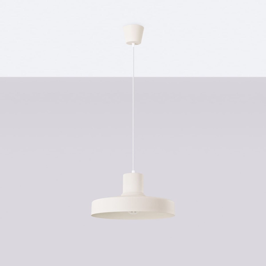 Lampadario a sospensione con filo BILO 1xE27/15W/230V diametro 35 cm color crema