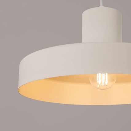 Lampadario a sospensione con filo BILO 1xE27/15W/230V diametro 35 cm color crema