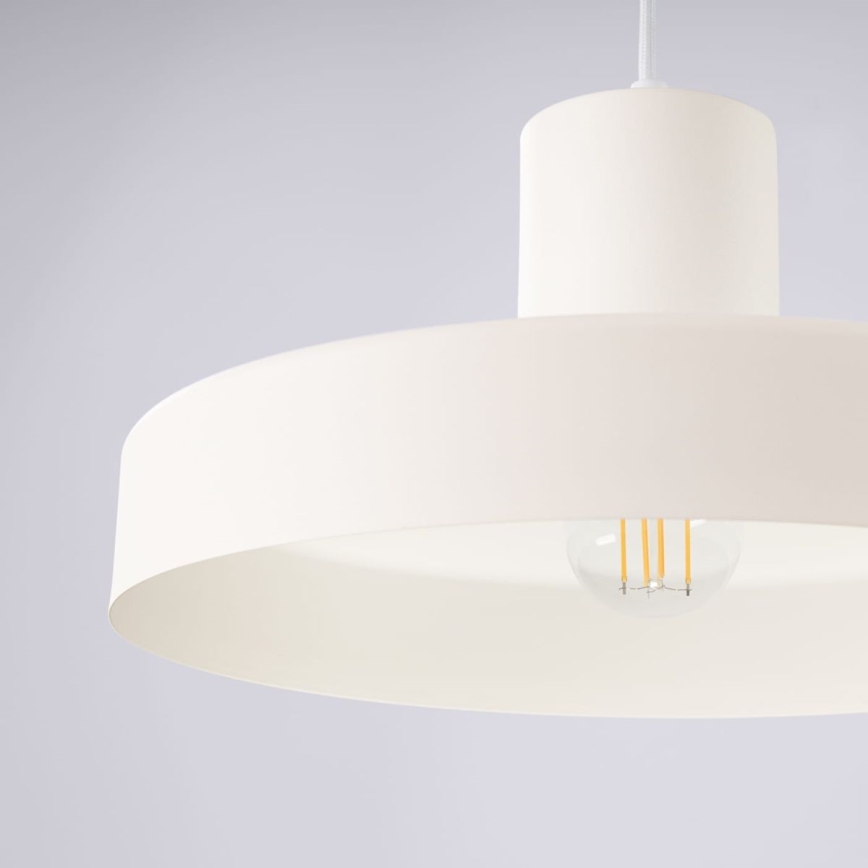 Lampadario a sospensione con filo BILO 1xE27/15W/230V diametro 35 cm color crema