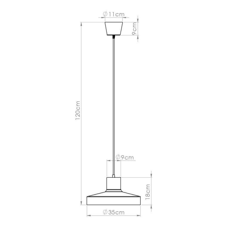 Lampadario a sospensione con filo BILO 1xE27/15W/230V diametro 35 cm color crema