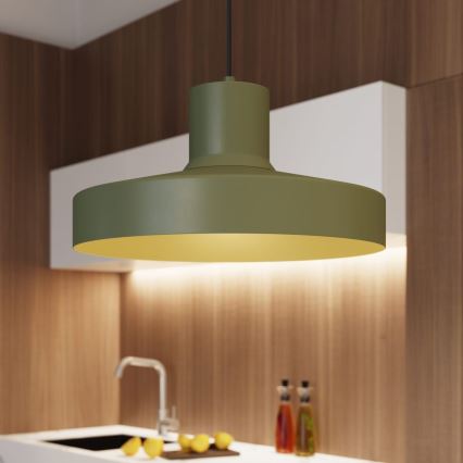 Lampadario a sospensione con filo BILO 1xE27/15W/230V diametro 35 cm verde