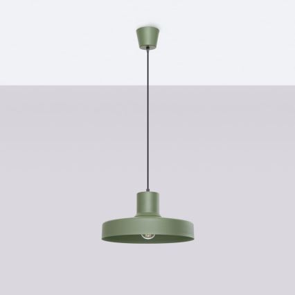 Lampadario a sospensione con filo BILO 1xE27/15W/230V diametro 35 cm verde