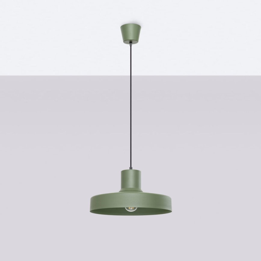 Lampadario a sospensione con filo BILO 1xE27/15W/230V diametro 35 cm verde