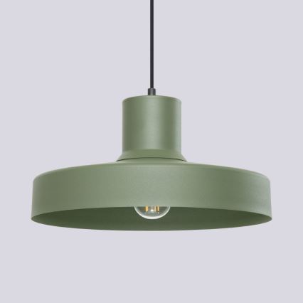Lampadario a sospensione con filo BILO 1xE27/15W/230V diametro 35 cm verde