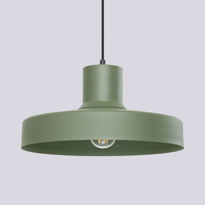Lampadario a sospensione con filo BILO 1xE27/15W/230V diametro 35 cm verde