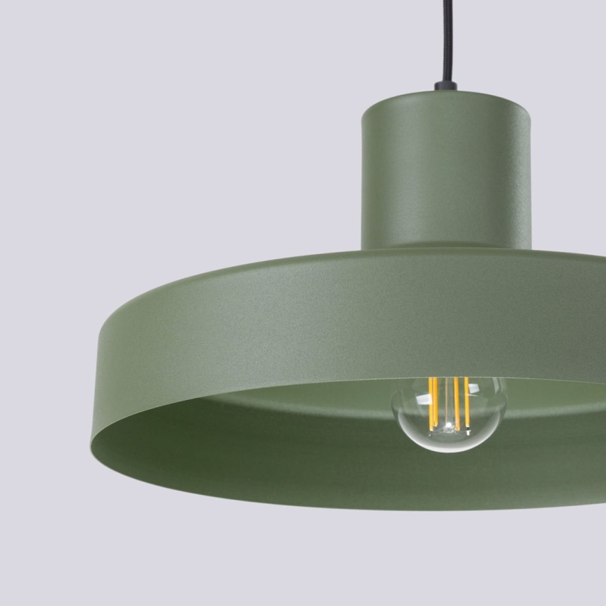 Lampadario a sospensione con filo BILO 1xE27/15W/230V diametro 35 cm verde