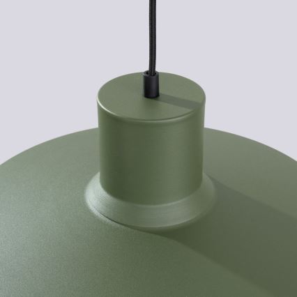 Lampadario a sospensione con filo BILO 1xE27/15W/230V diametro 35 cm verde
