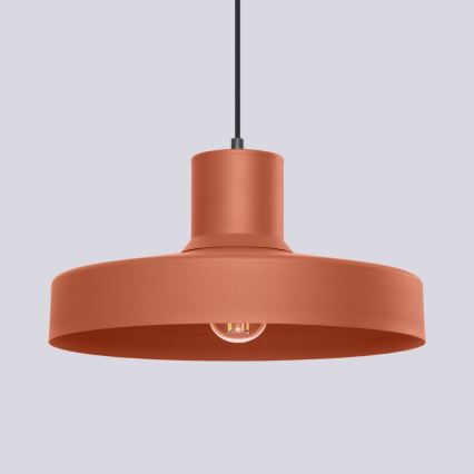 Lampadario a sospensione con filo BILO 1xE27/15W/230V diametro 35 cm arancione