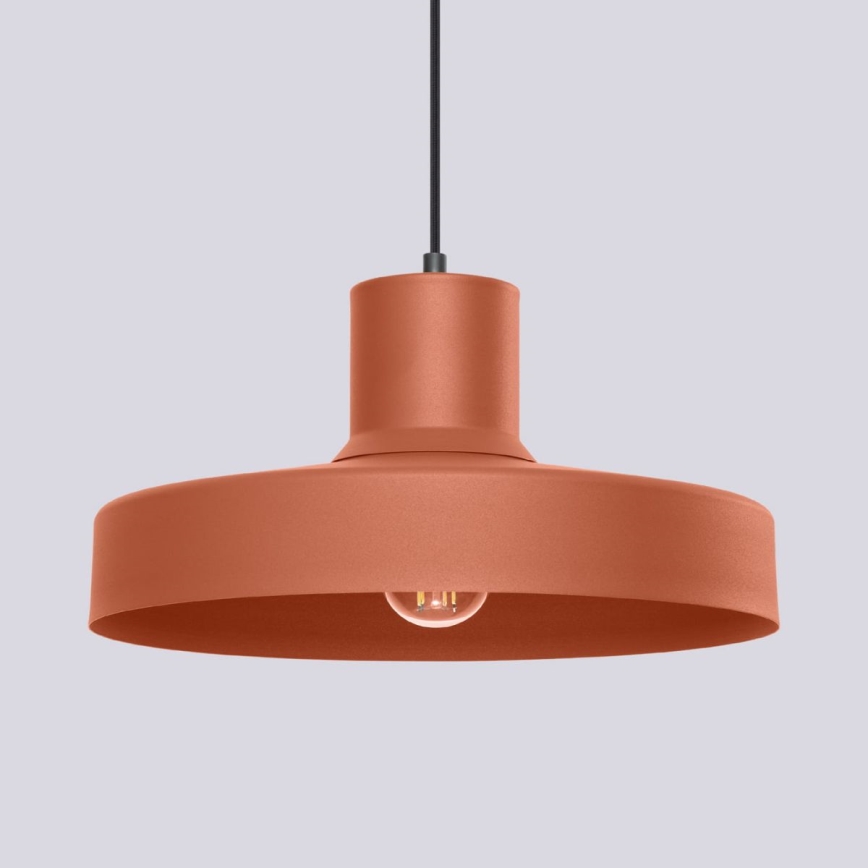 Lampadario a sospensione con filo BILO 1xE27/15W/230V diametro 35 cm arancione