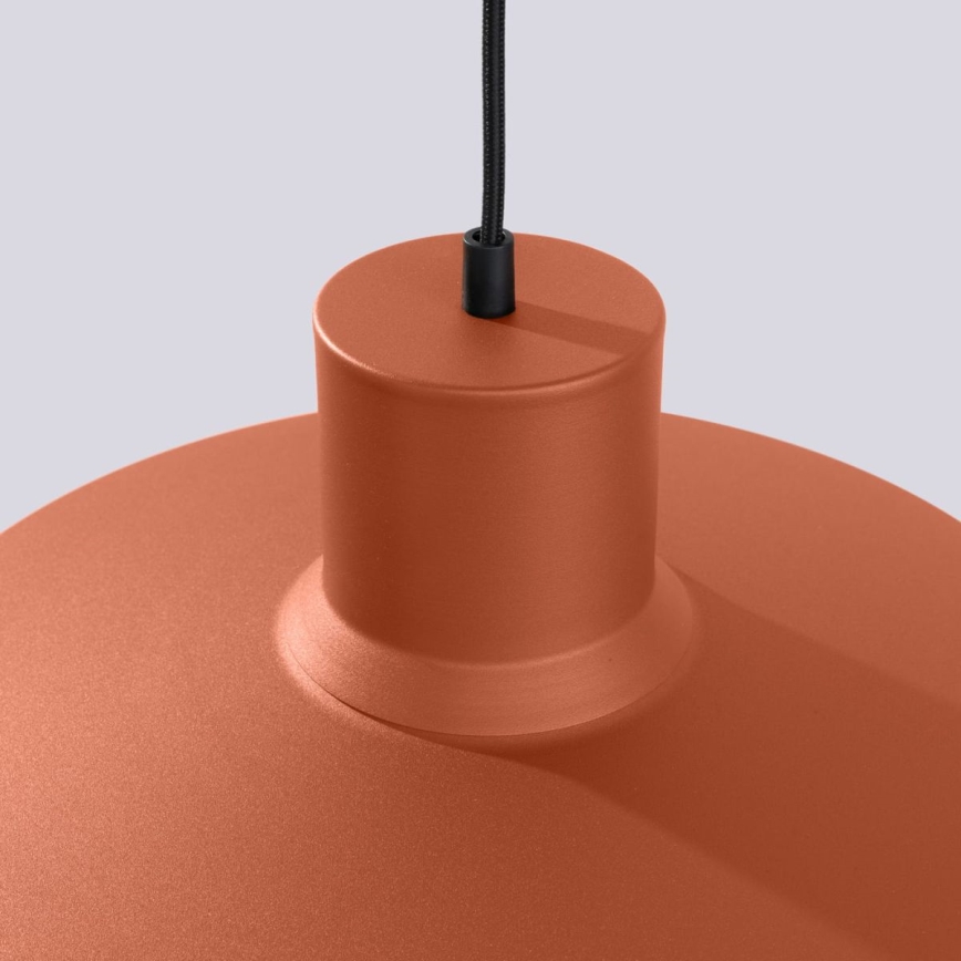 Lampadario a sospensione con filo BILO 1xE27/15W/230V diametro 35 cm arancione