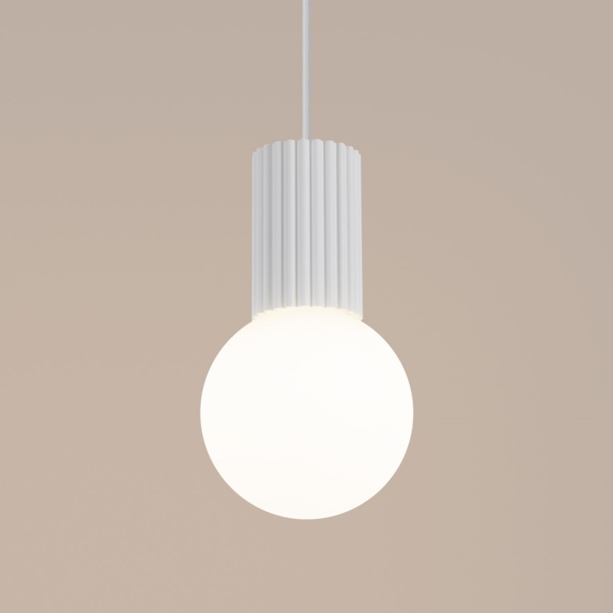 Lampadario a sospensione con filo HALO 1xG9/8W/230V diametro 12 cm bianco
