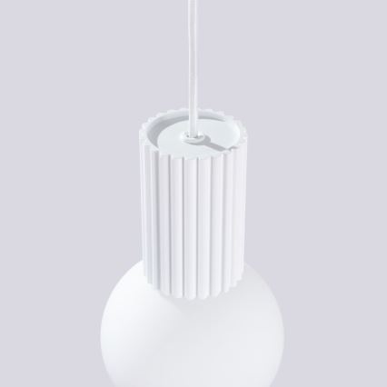 Lampadario a sospensione con filo HALO 1xG9/8W/230V diametro 12 cm bianco